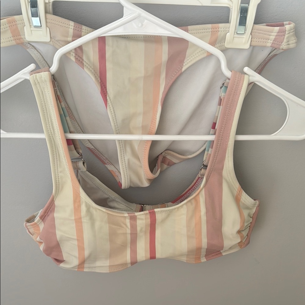 Striped Bikini Set in Pastel Tones